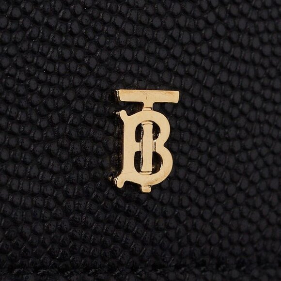 Burberry Black Grained Leather TB Compact Lark Wallet - Picture 4 of 9